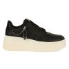 Donna TOMMY JEANS | Sneakers In Pelle Retro Basket Flatform Charm Nero