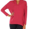 Donna ALESSIA SANTI | Blusa In Viscosa Con Collo A V Fucsia