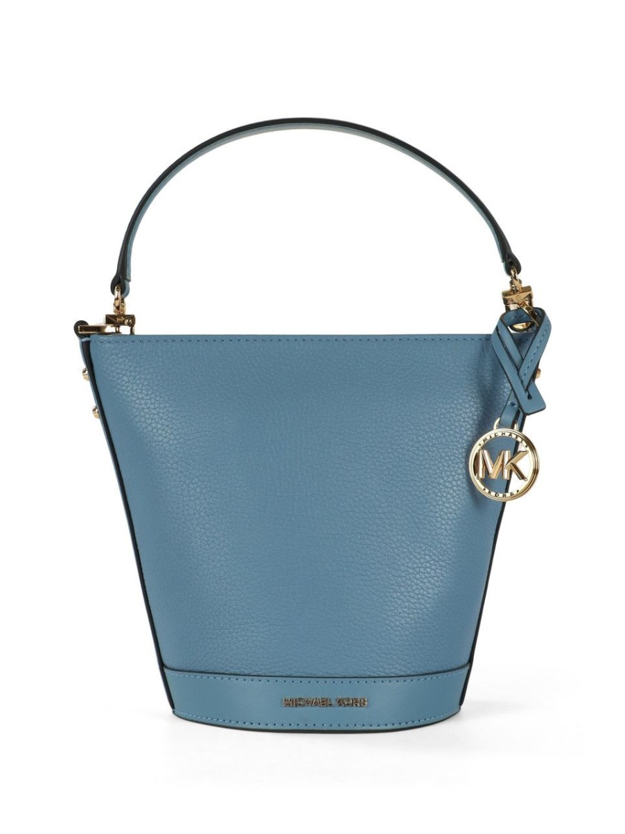 Donna MICHAEL MICHAEL KORS | Borsa A Secchiello Townsend Small In Pelle Martellata Azzurro