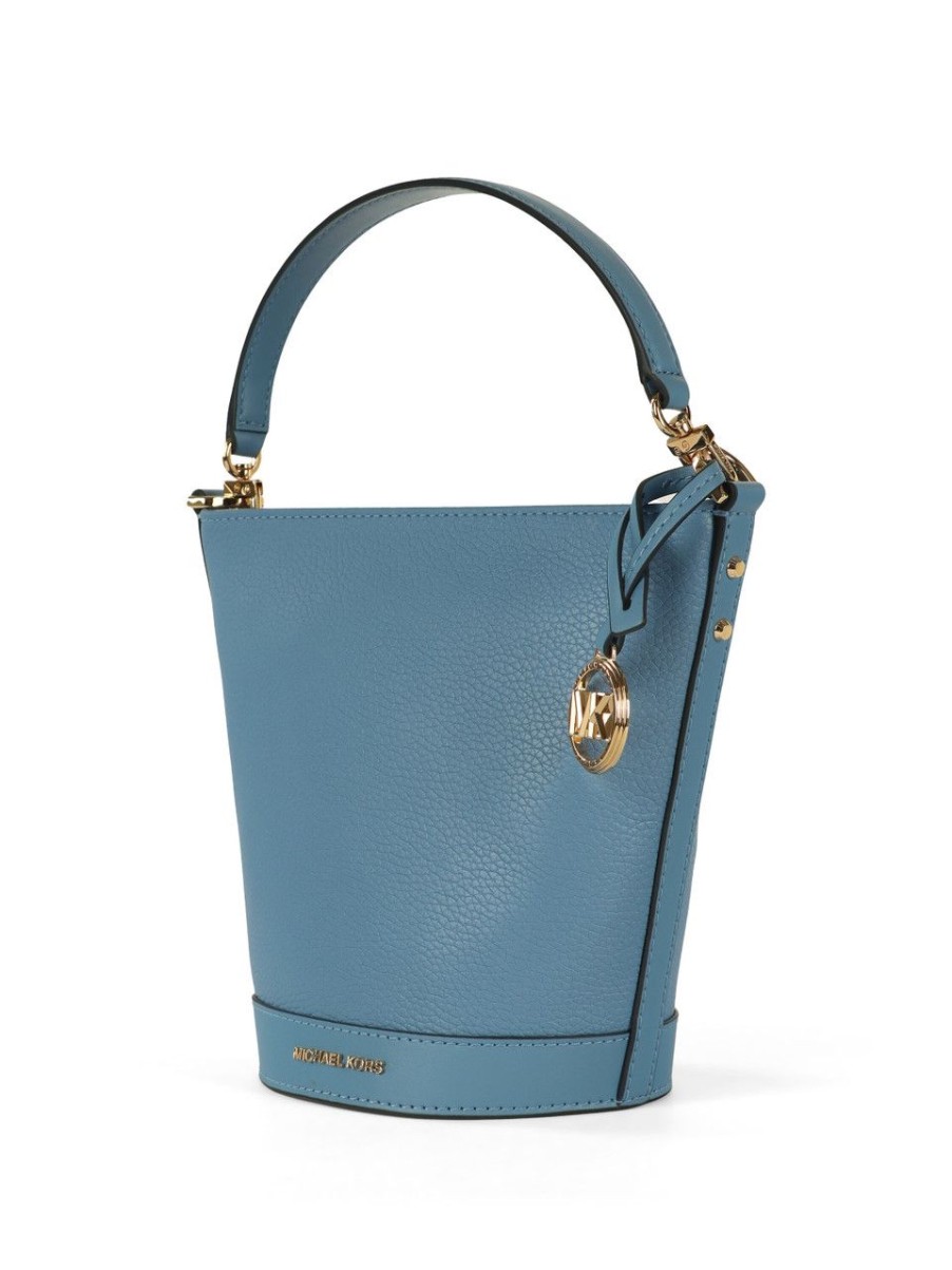 Donna MICHAEL MICHAEL KORS | Borsa A Secchiello Townsend Small In Pelle Martellata Azzurro