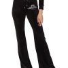 Donna JUICY COUTURE | Pantalone Sportivo Svasato In Velluto Del Ray Nero