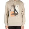 Uomo CALVIN KLEIN JEANS | Felpa In Cotone Garzato Con Stampa Logo Frontale Beige