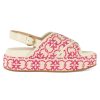 Donna PINKO | Sandali Platform In Canvas Flores 07 Fucsia