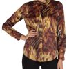 Donna MARCIANO GUESS | Camicia Satinata Con Stampa All Over Animalier