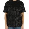 Uomo CALVIN KLEIN JEANS | T-Shirt In Cotone Con Scritta Logo All Over Nero