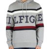 Uomo TOMMY HILFIGER | Felpa Oversize In Cotone Garzato Con Inserti A Contrasto Grigio