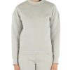 Donna CALVIN KLEIN | Felpa In Misto Cotone Con Scritta Logo A Rilievo Grigio