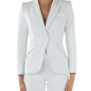 Donna ELISABETTA FRANCHI | Giacca Monopetto In Crepe Stretch Bianco