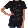 Donna RICHMOND | T-Shirt In Cotone Con Scritta Frontale Nero