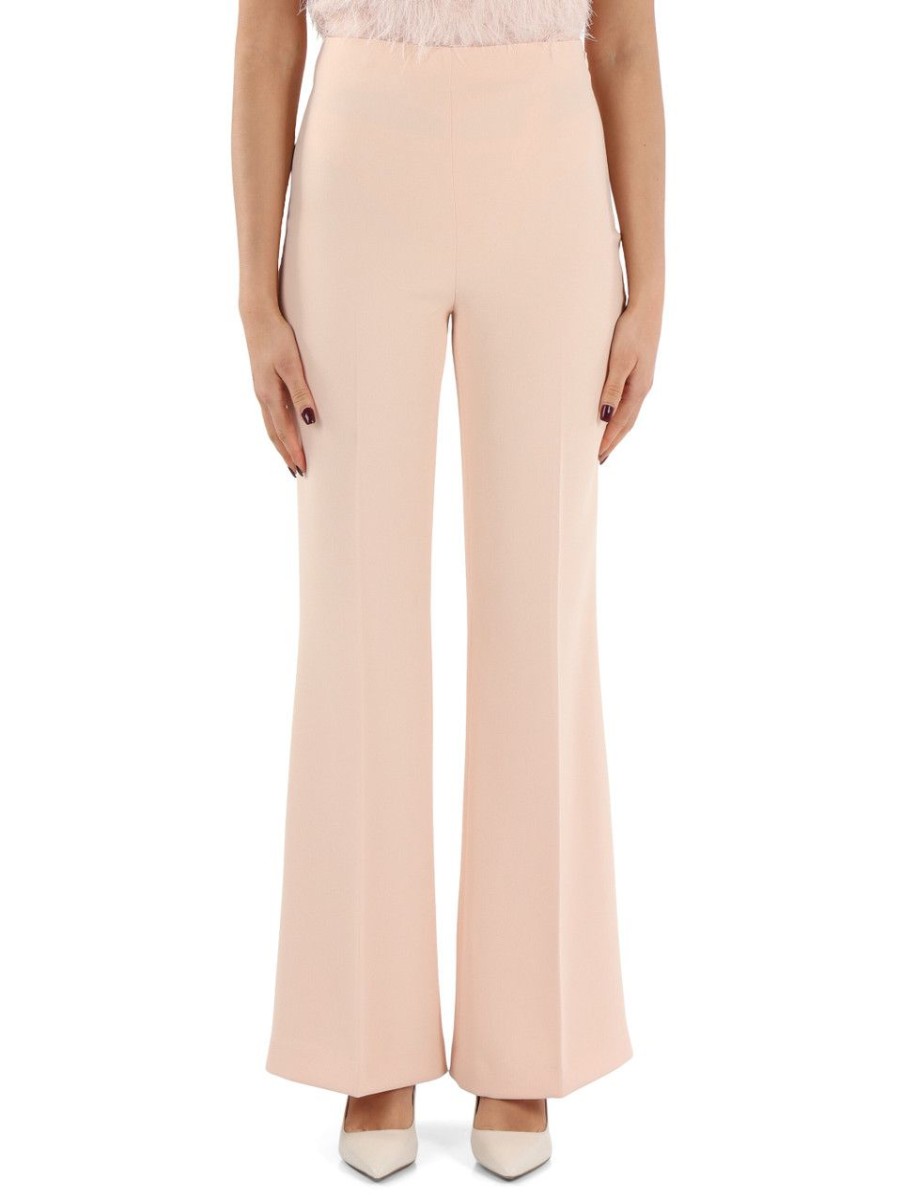 Donna TWINSET | Pantalone Svasato In Crepe Cady Rosa