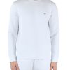 Uomo EMPORIO ARMANI | Felpa Essential In Double Jersey Di Misto Cotone Bianco