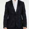 Uomo ANTONY MORATO | Giacca Jacquard Slim Fit Blanche In Misto Viscosa Nero