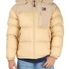 Uomo TOMMY JEANS | Piumino Trapuntato Con Inserti In Velluto A Costine Beige