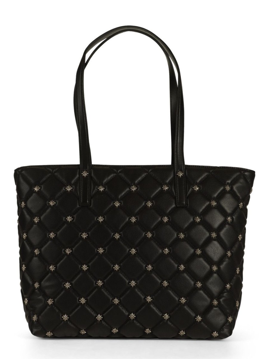 Donna RICHMOND | Borsa Shopping In Pelle Trapuntata Con Borchie Nero