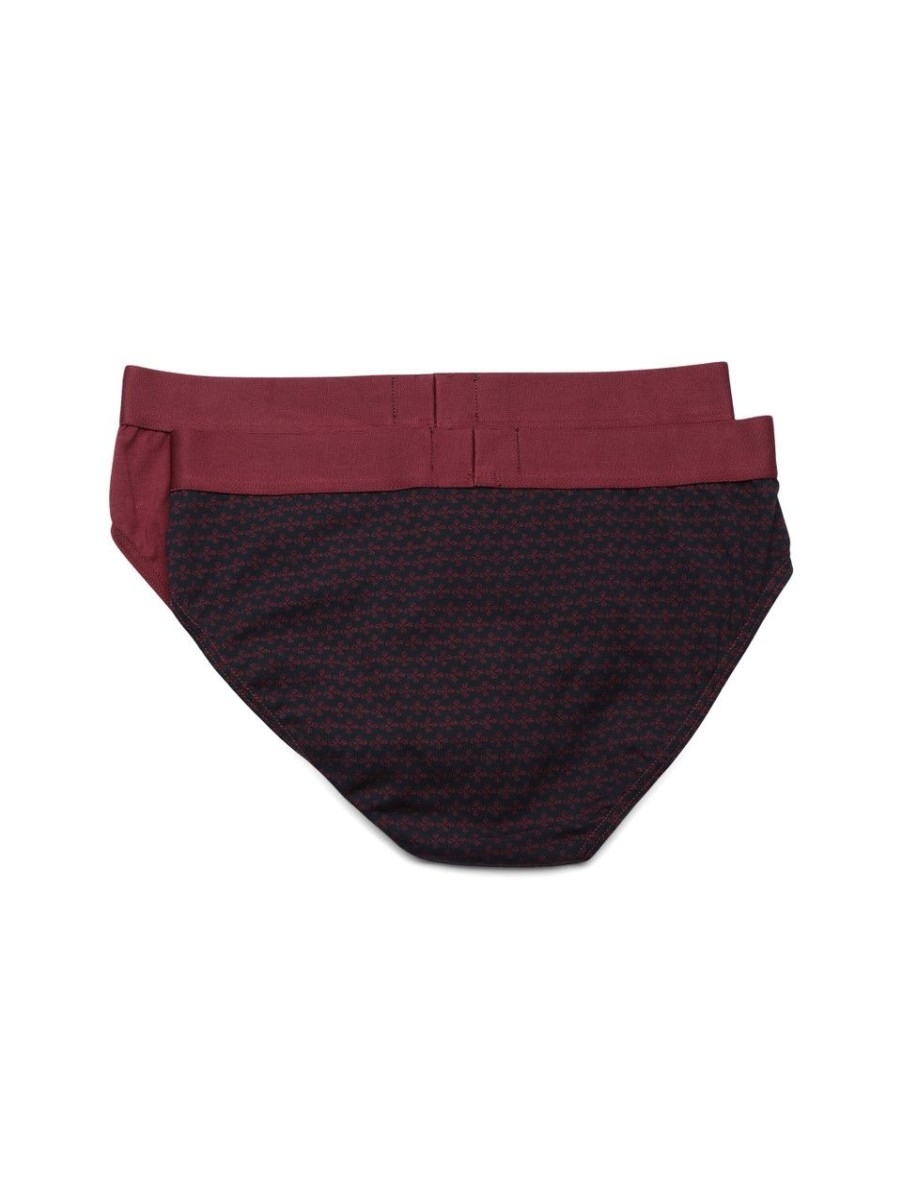 Uomo EMPORIO ARMANI | Il Set Comprende Due Paia Di Slip In Cotone Stretch Bordeaux