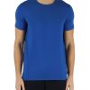 Uomo TOMMY HILFIGER | T-Shirt In Cotone Stretch Extra Slim Fit Bluette