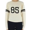 Donna TOMMY HILFIGER | T-Shirt In Misto Cotone E Lyocell Con Ricamo Logo Panna