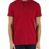 Uomo TOMMY HILFIGER | Polo Regular Fit In Cotone Piquet Rosso Scuro