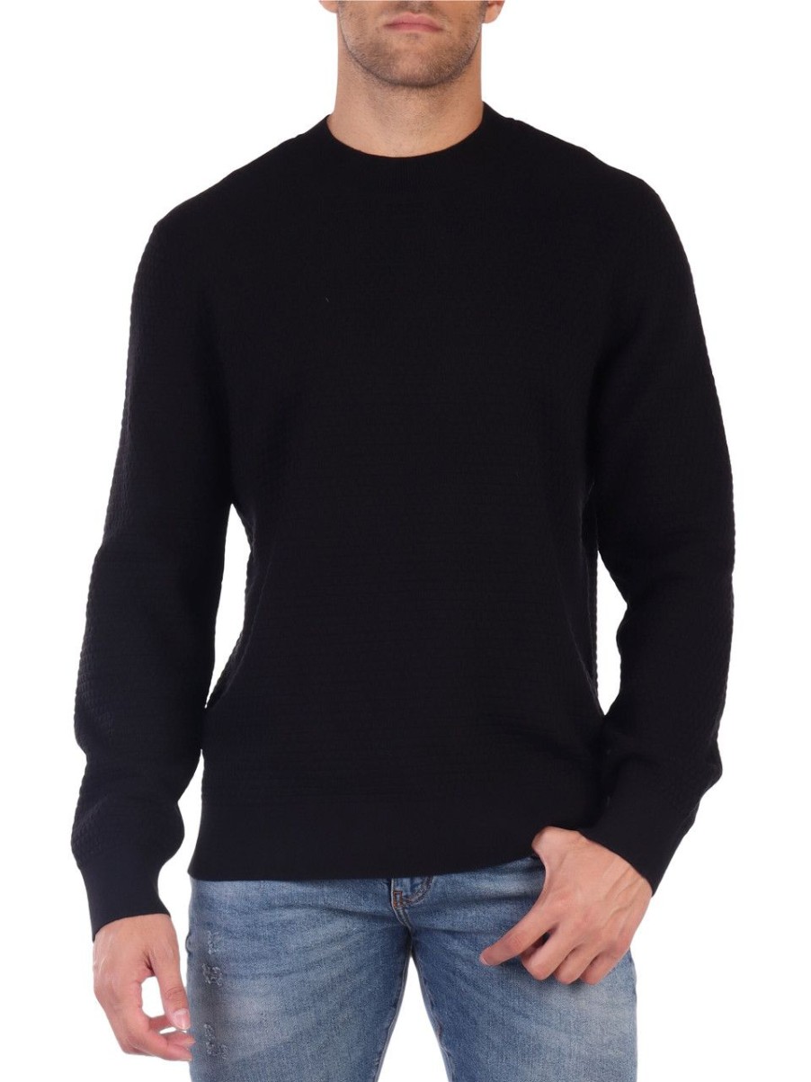 Uomo ARMANI EXCHANGE | Maglia Girocollo In Cotone Sustainability Values Nero