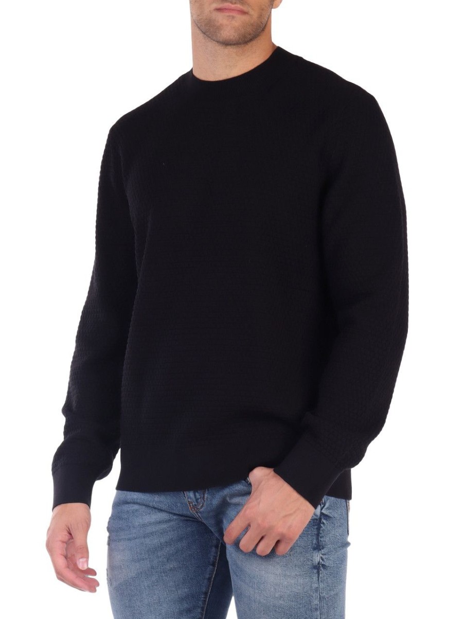 Uomo ARMANI EXCHANGE | Maglia Girocollo In Cotone Sustainability Values Nero