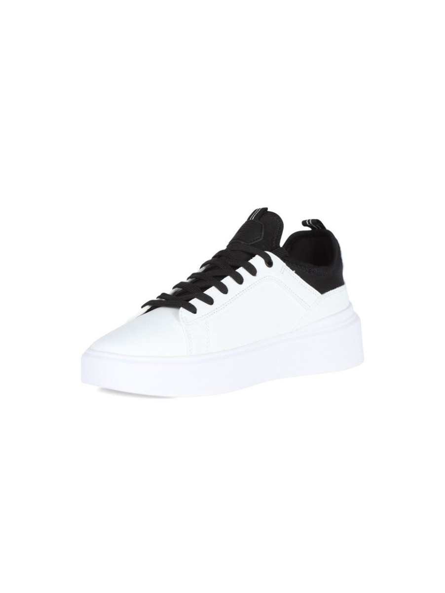 Uomo ANTONY MORATO | Sneakers In Ecopelle E Tessuto Con Patch Logo Bianco/Nero