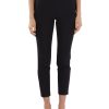 Donna ELISABETTA FRANCHI | Pantalone In Crepe Stretch Con Placca Logo Nero