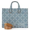 Donna MICHAEL MICHAEL KORS | Borsa Tote Gigi Large In Misto Cotone Celeste