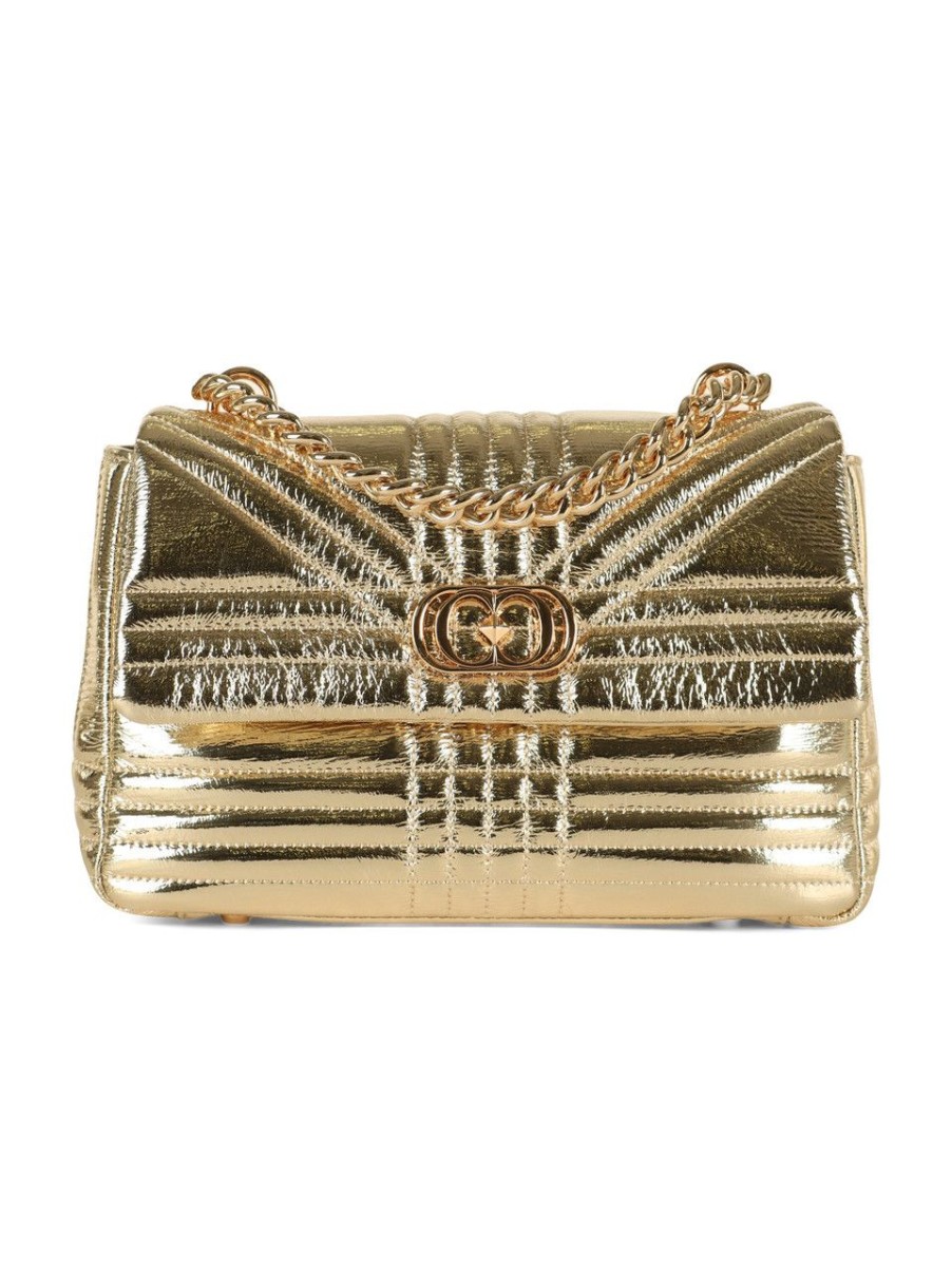 Donna LA CARRIE | Borsa A Mano In Pelle Laminata Shiny Stephy Medium Oro