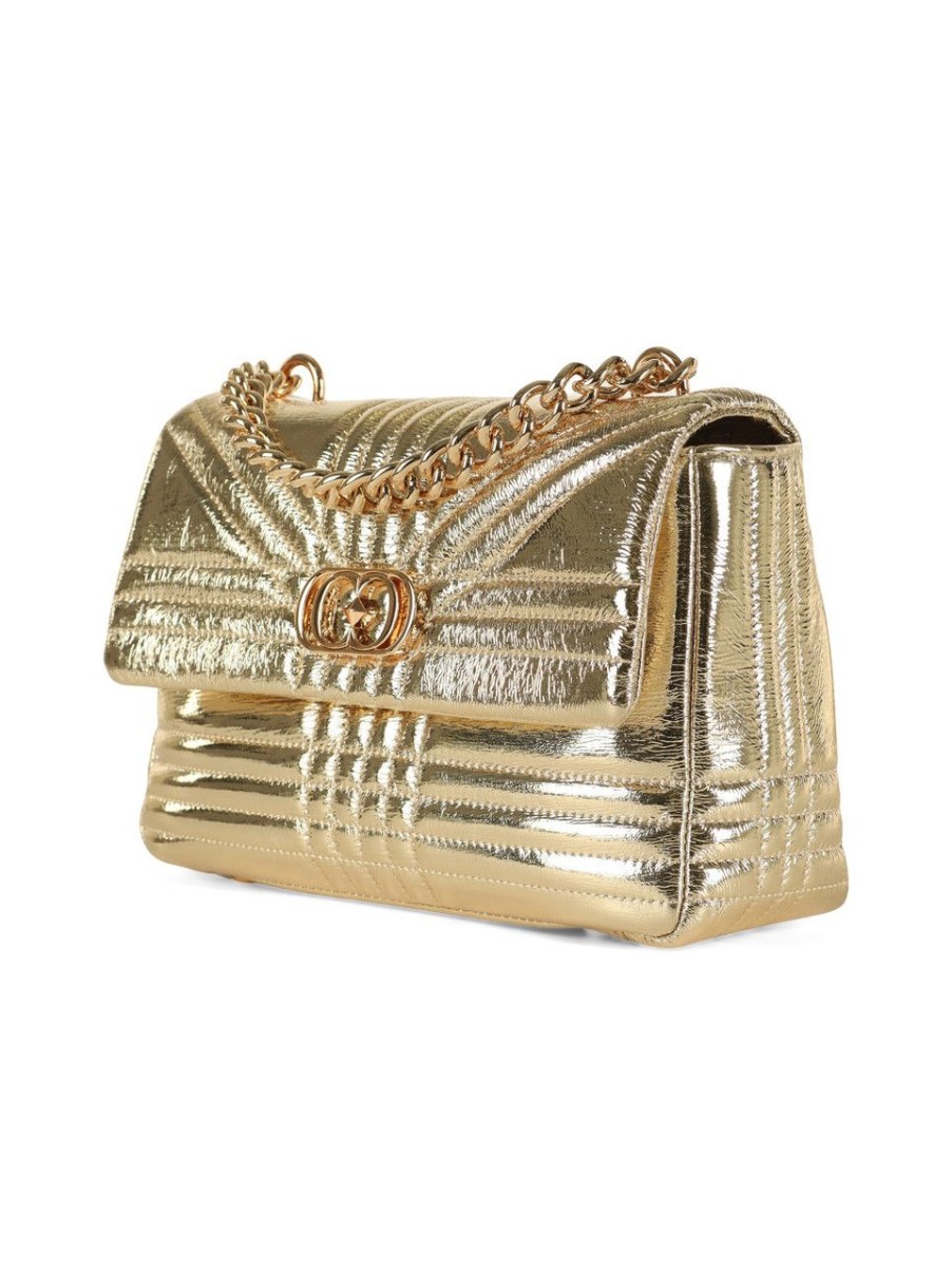 Donna LA CARRIE | Borsa A Mano In Pelle Laminata Shiny Stephy Medium Oro