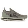 Uomo EA7 | Sneakers In Tessuto Con Stampa Logo Grigio