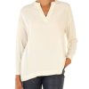 Donna ALESSIA SANTI | Blusa In Viscosa Con Collo A V Panna