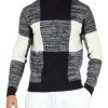 Uomo ANTONY MORATO | Pullover Girocollo In Misto Lana E Mohair Bianco/Nero