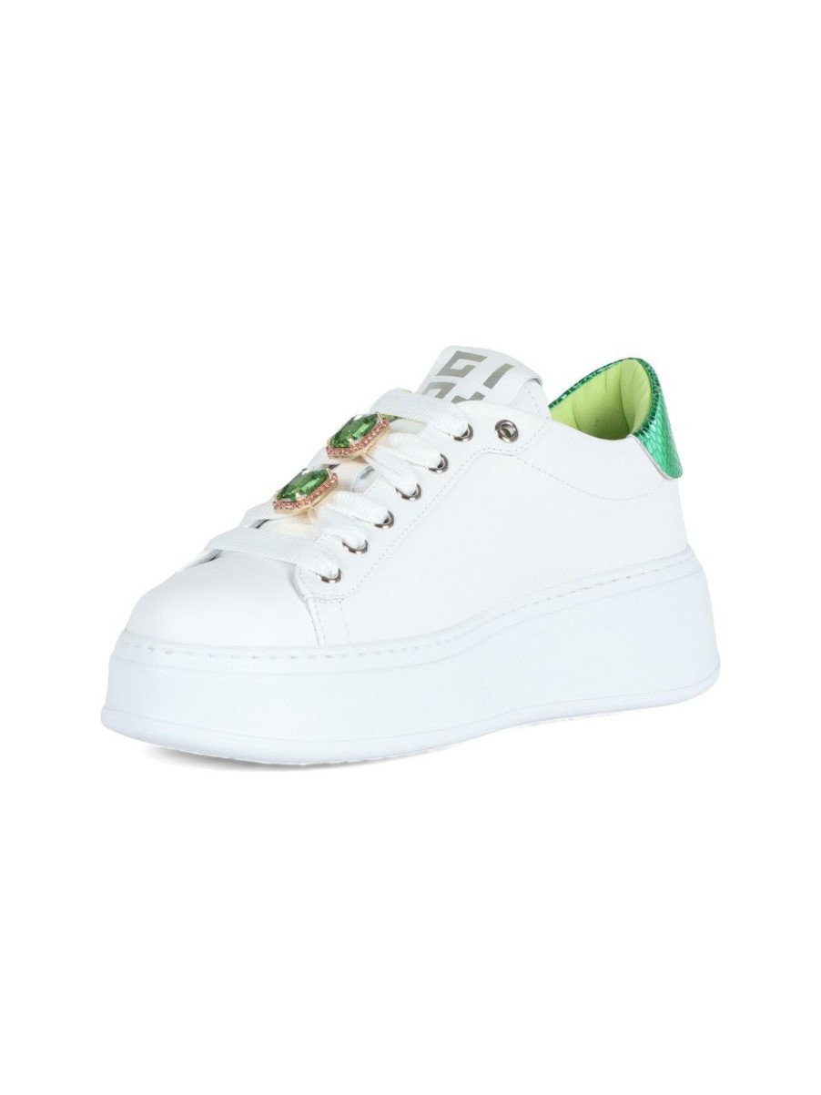 Donna GIO+ | Sneakers In Pelle Pia180C Geco Verde